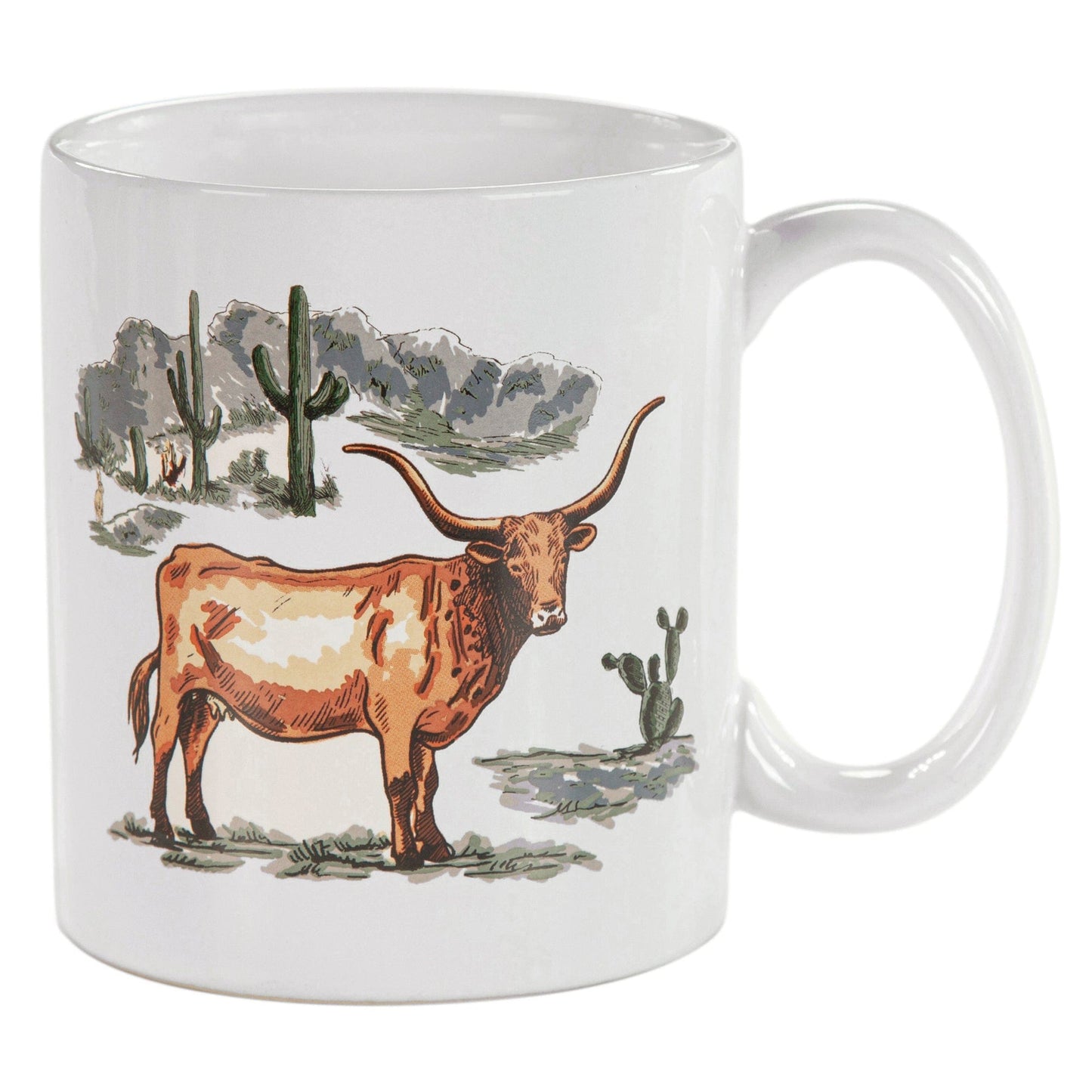 Ranch Life Longhorn Mug Set, 4 Pc