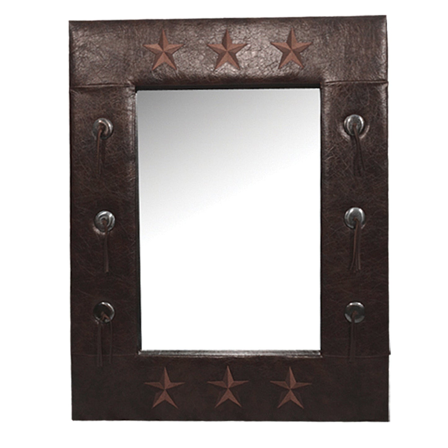 Star Faux Leather Mirror