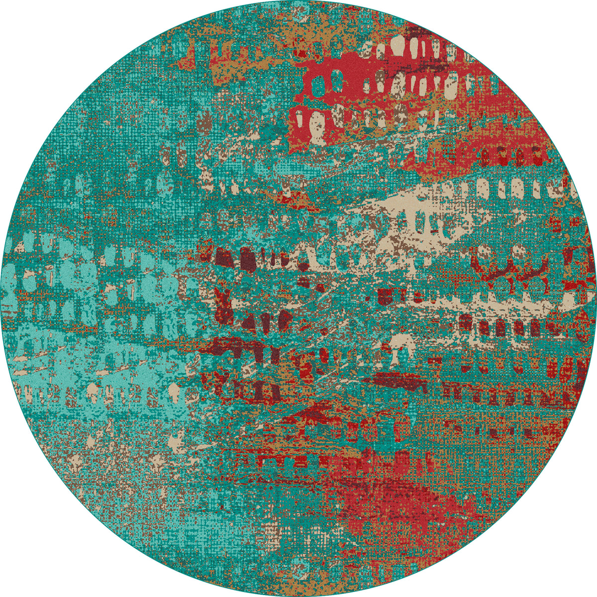 Forward Shift OKA Rug – Turquoise – lifestyle