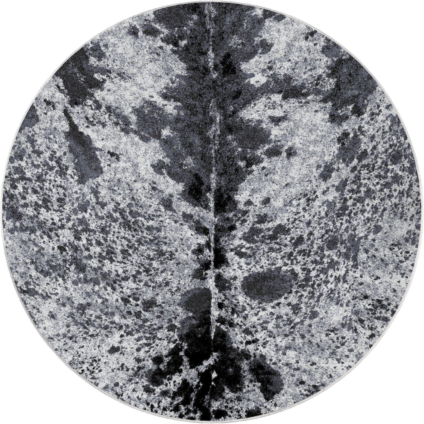 Pioneer Longhorn Rug – Black And White – close up