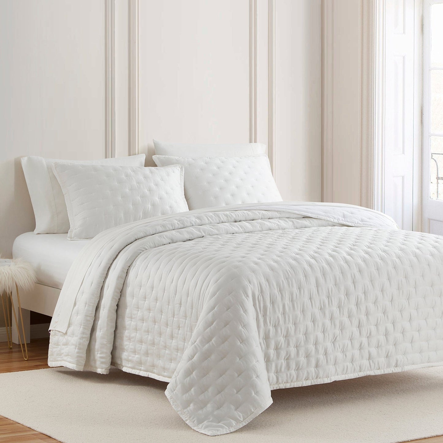 Eucalyptus Pintuck Quilt Set, 3 Pc