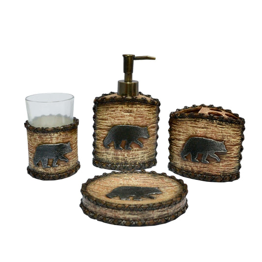 Lodge Bear Bathroom Sets, 5 Pc