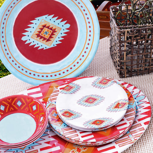 Southwest Melamine Set, 14 Pc