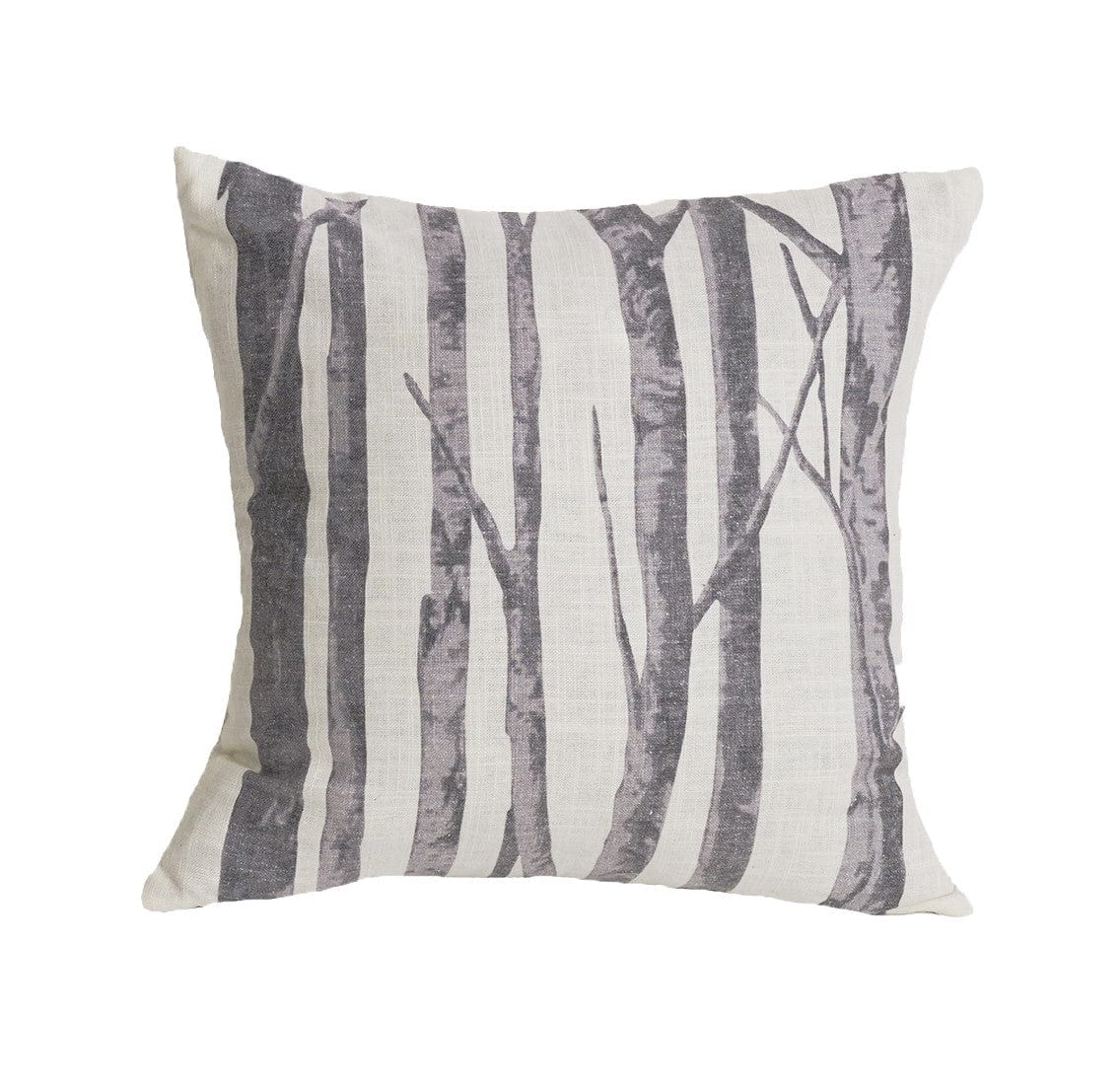 Printed Branches Cream & Gray Throw Pillow