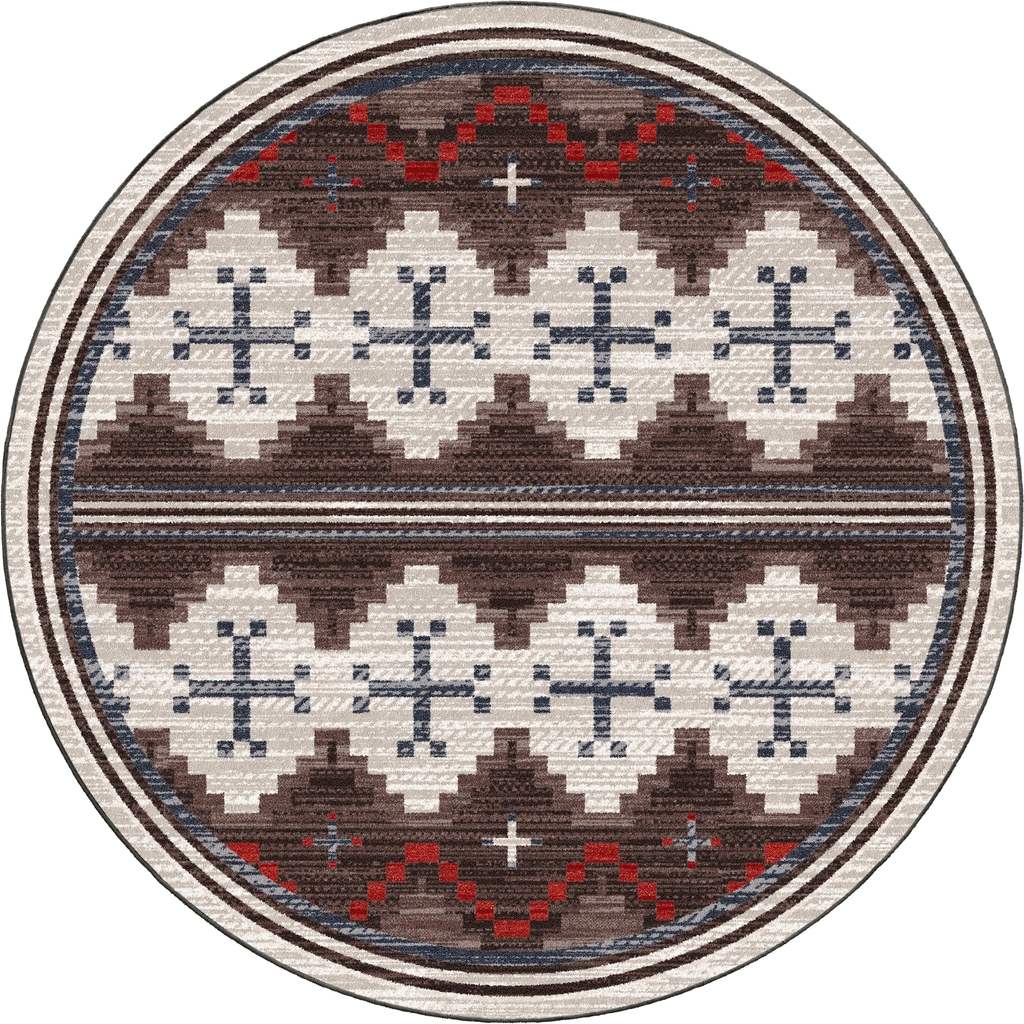 Pathways Rug – Dusty Brown – pattern detail