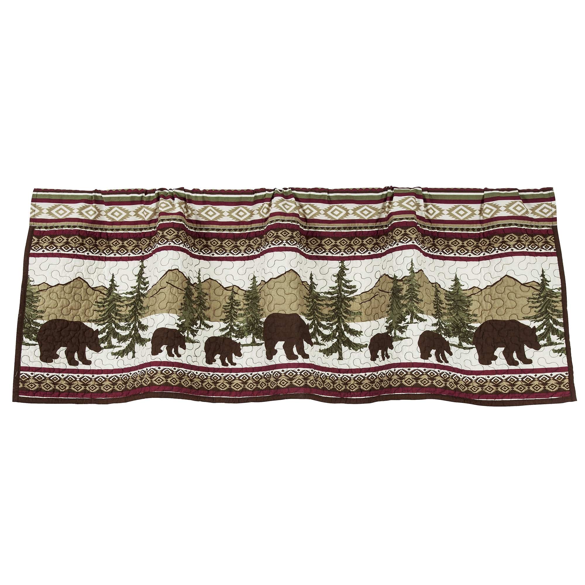 Bear Trail Quilted Valance – Cabin Rugs