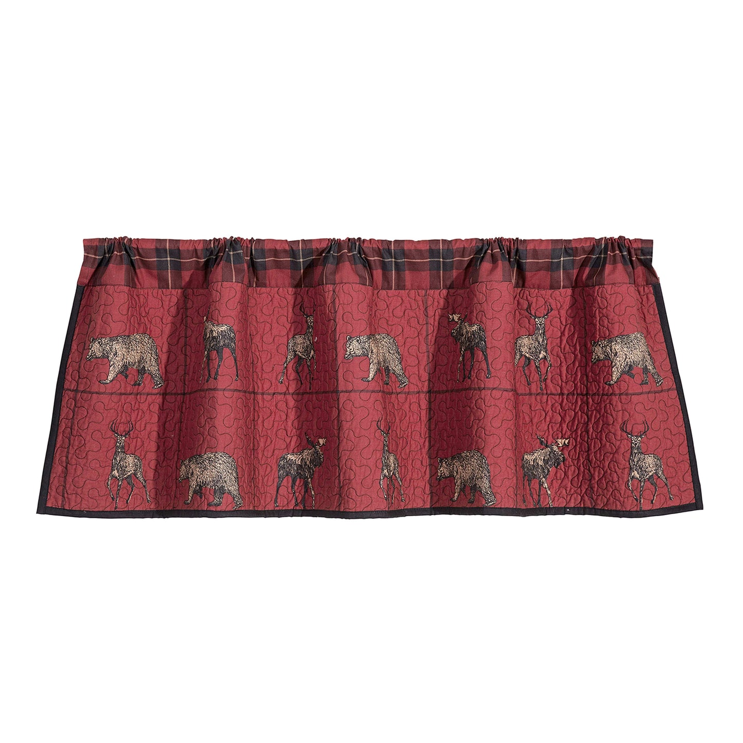 Quilted Woodland Plaid Valance