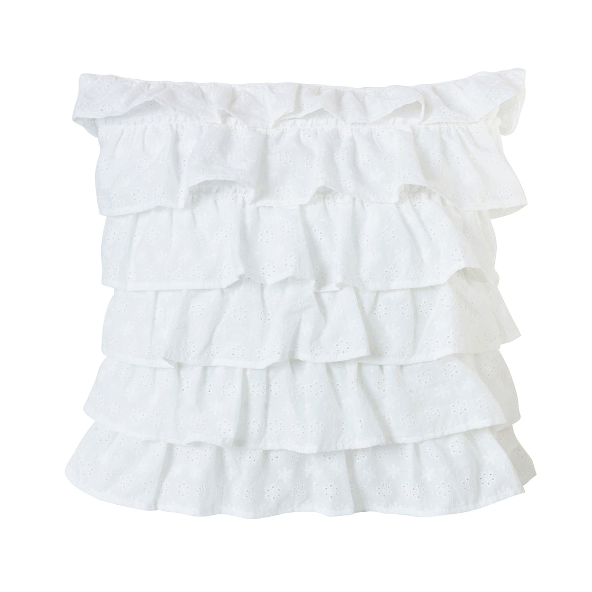 Salado Tiered Ruffled Eyelet Pillow