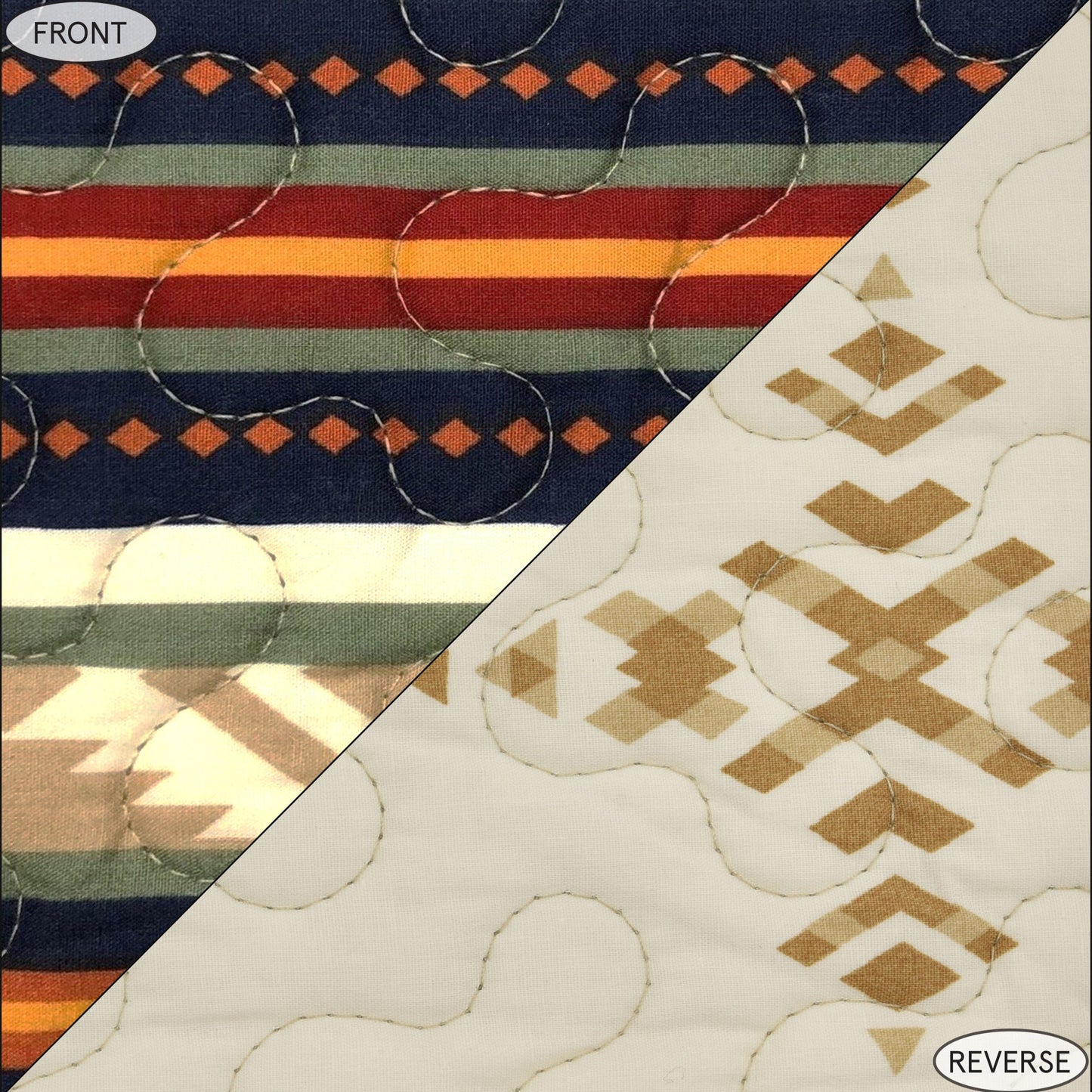 Del Sol Reversible Quilt Set, 2 Pc