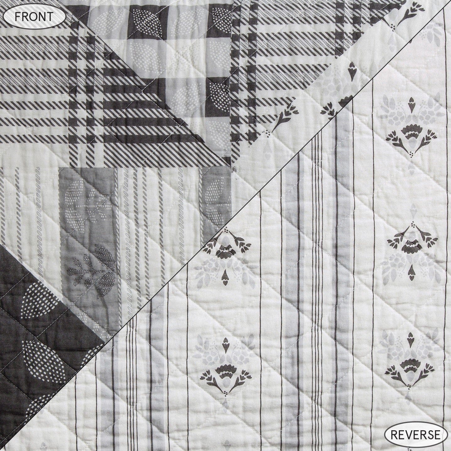 Patchwork Prairie Reversible Quilt Set, 3 Pc