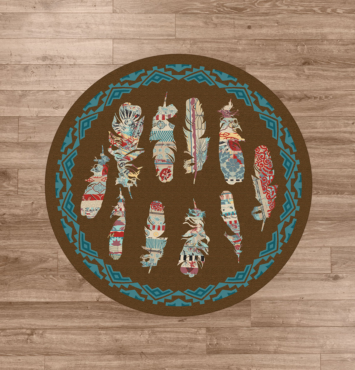 Ruiz Feather Rug – Brown – lifestyle