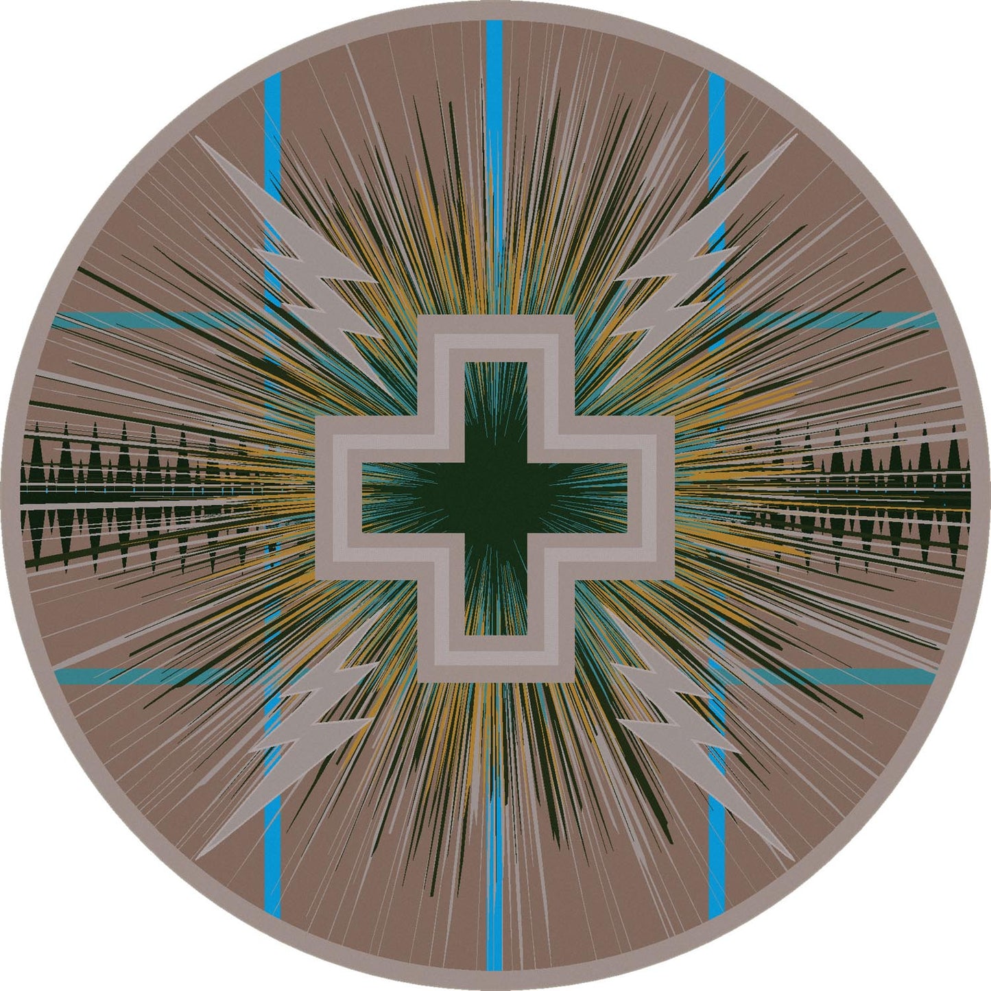 Sacha Temple Rug – Sand – close up