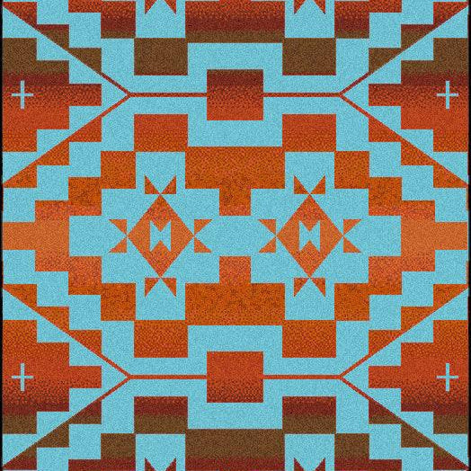 Sacred Trail - Red Burst - Cabin Rugs