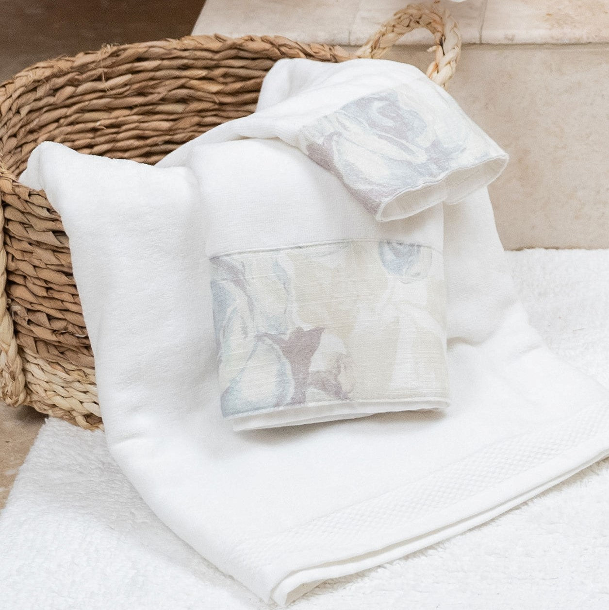 Rosaline Linen Towel Set, 3 Pc