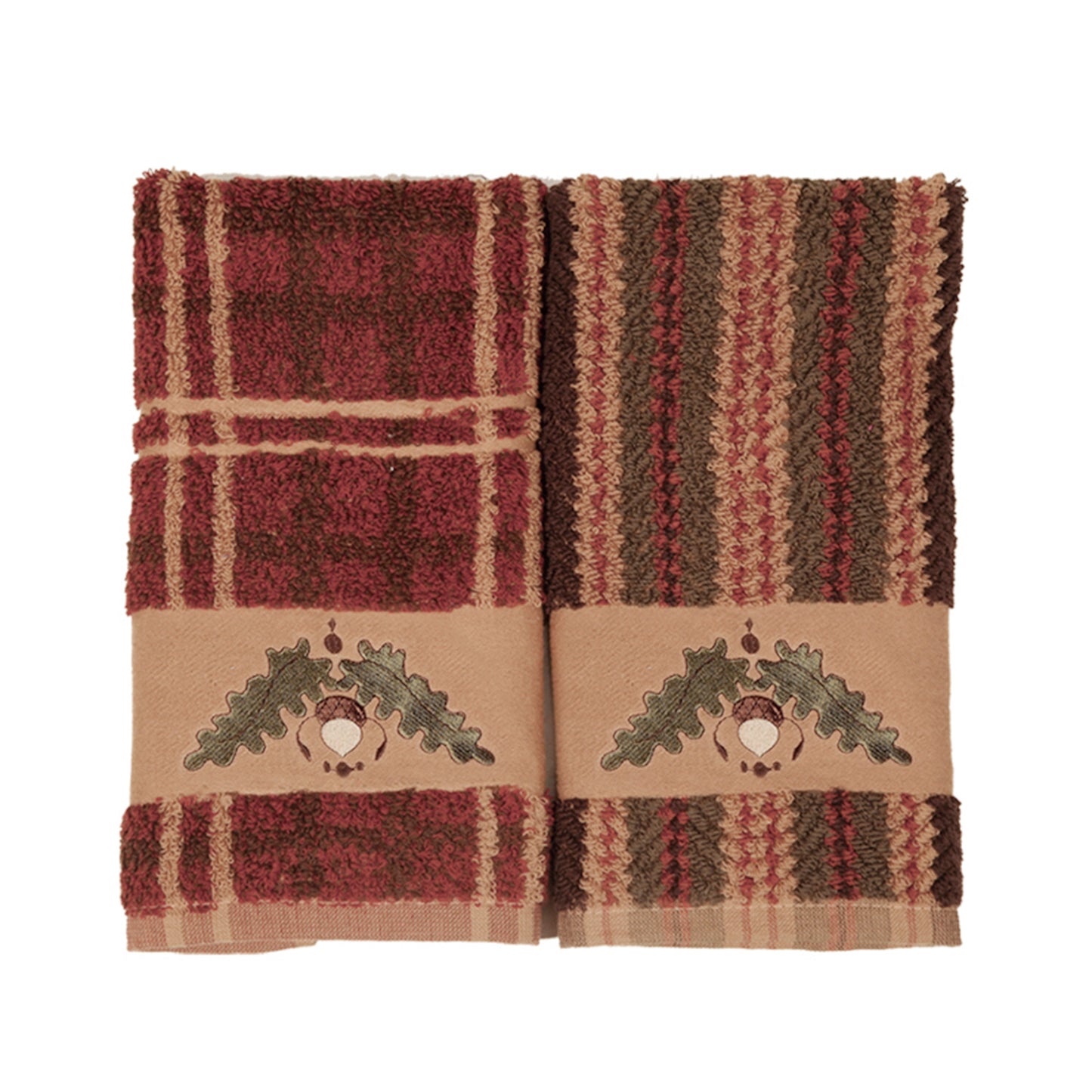 Embroidered Acorn Towel Set, 3 Pc