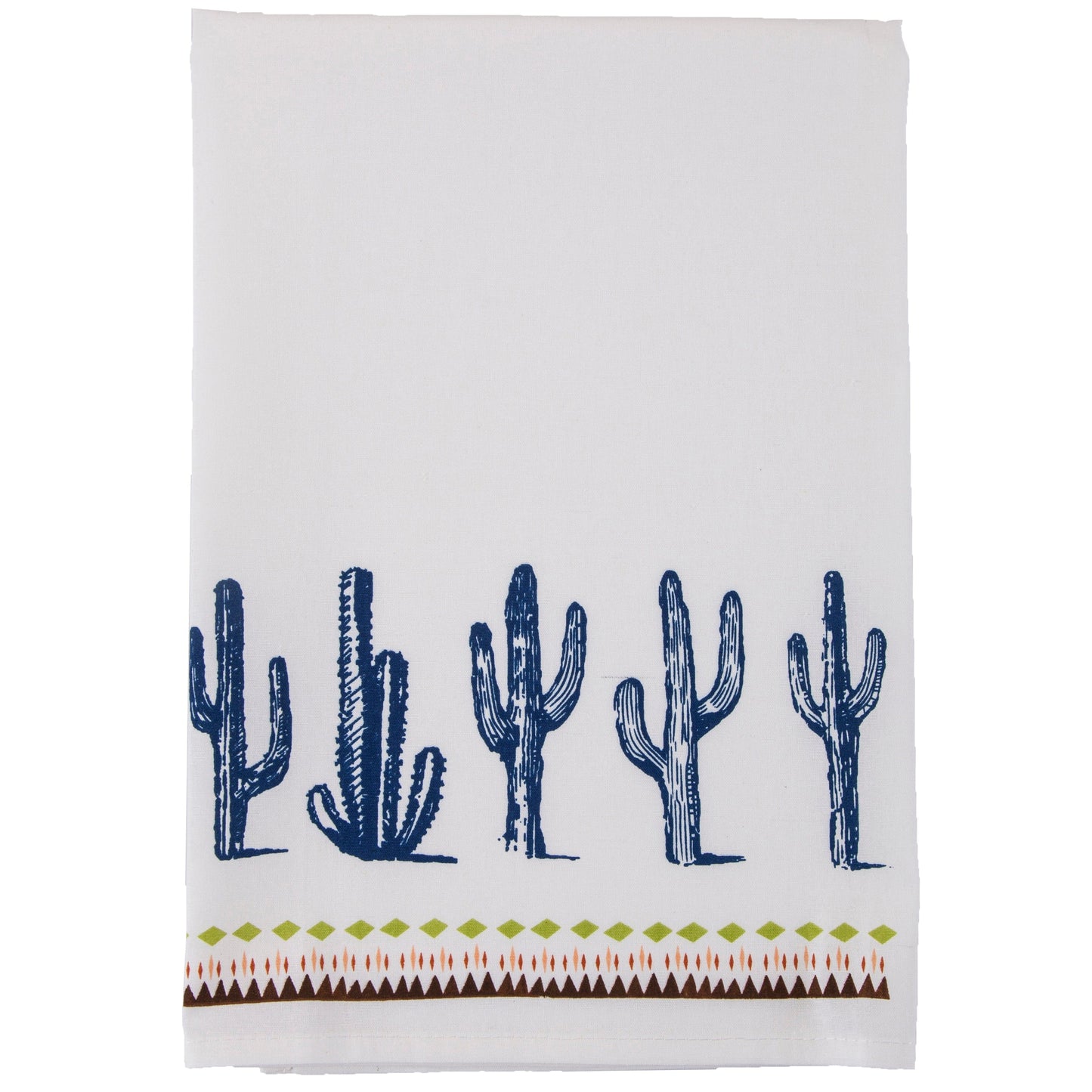 Southwest Cactus Border Tea Towel Set, 5 Pc