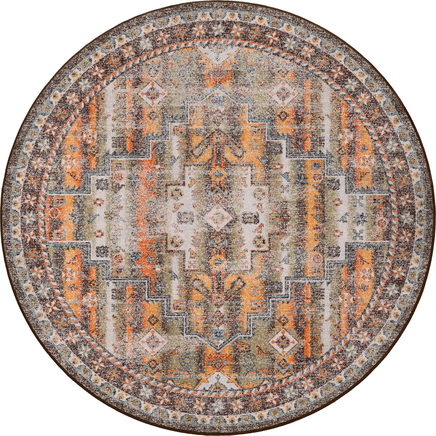Torn Rug – Old World Tones – close up