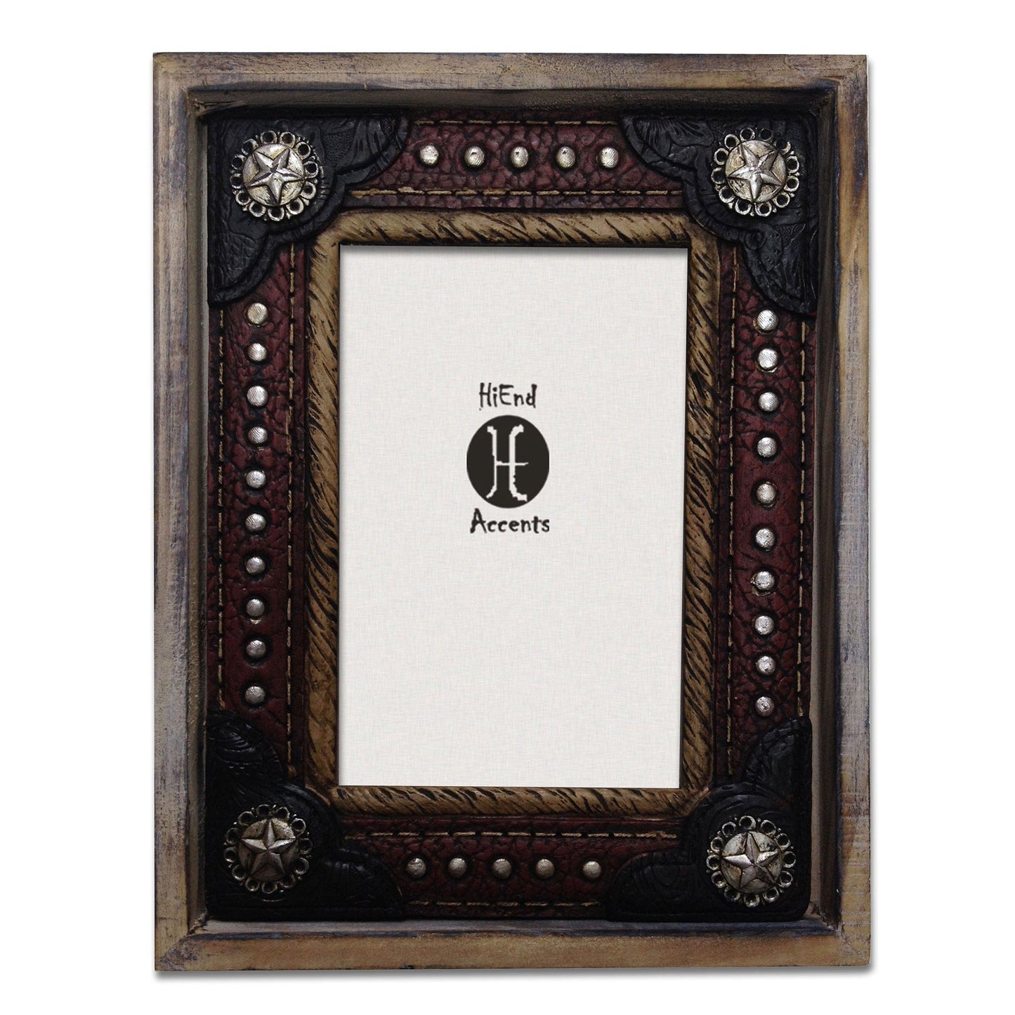 Wooden Resin Leather Insert Picture Frame