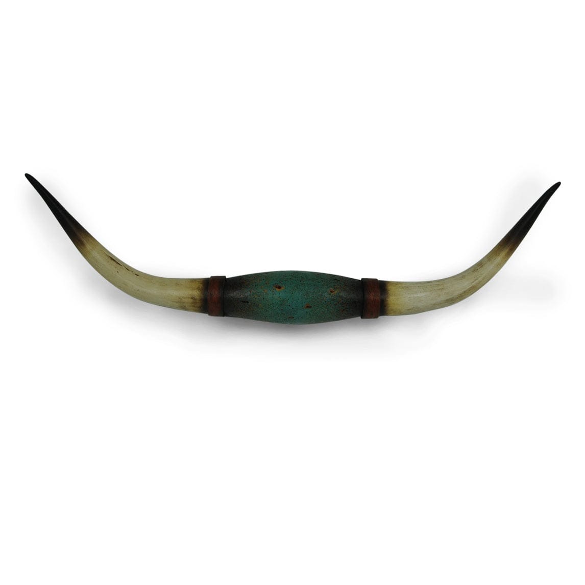 Distressed Teal Longhorn Southwestern Wall Sculpture