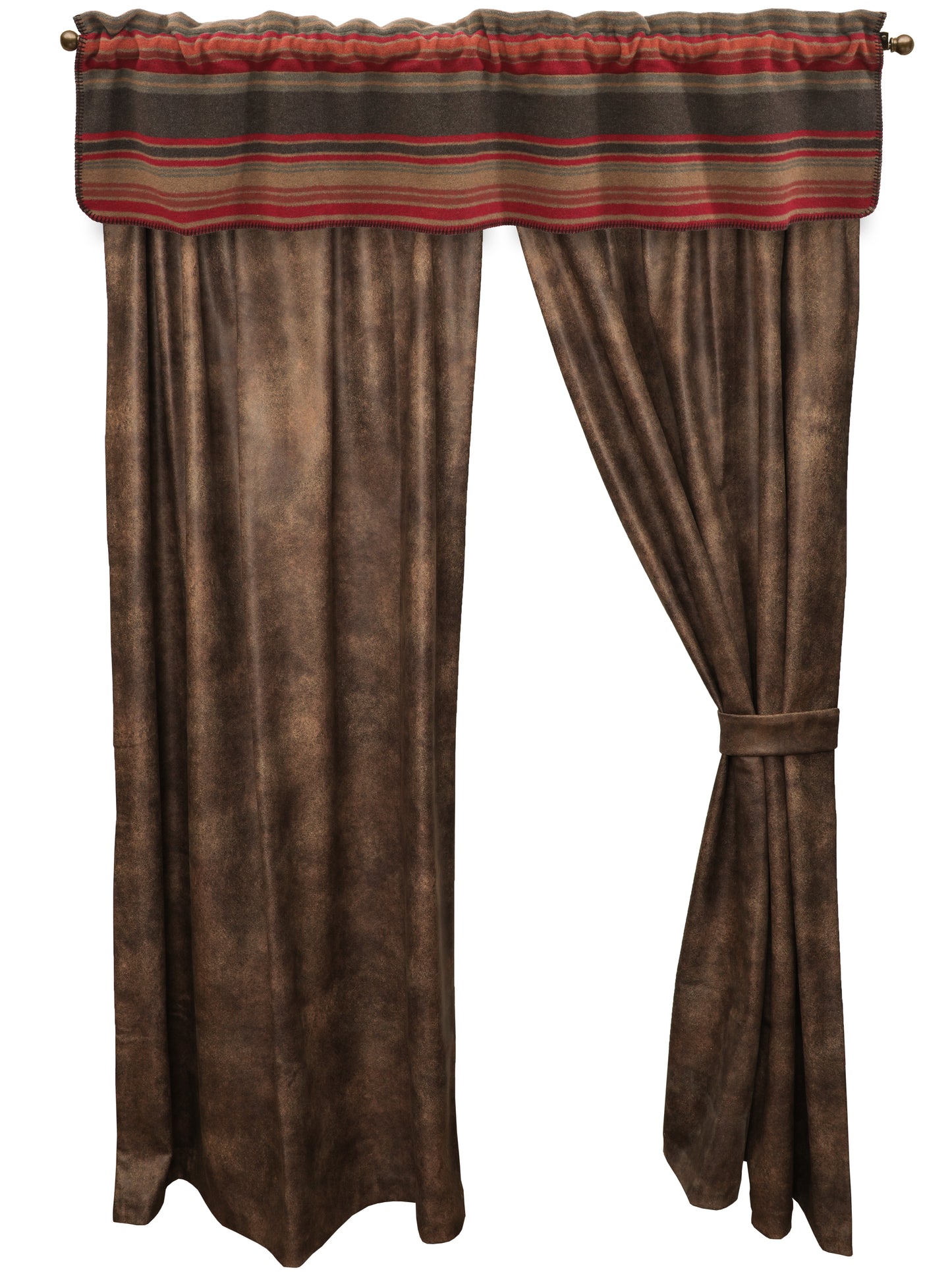Wooded River Hudson Garnet Drape Set