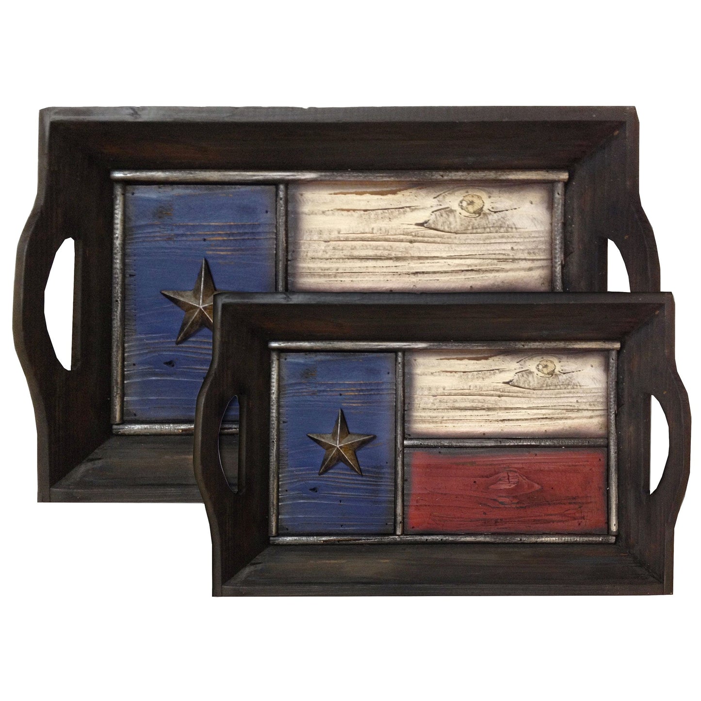 Texas Flag Tray Set, 2 Pc
