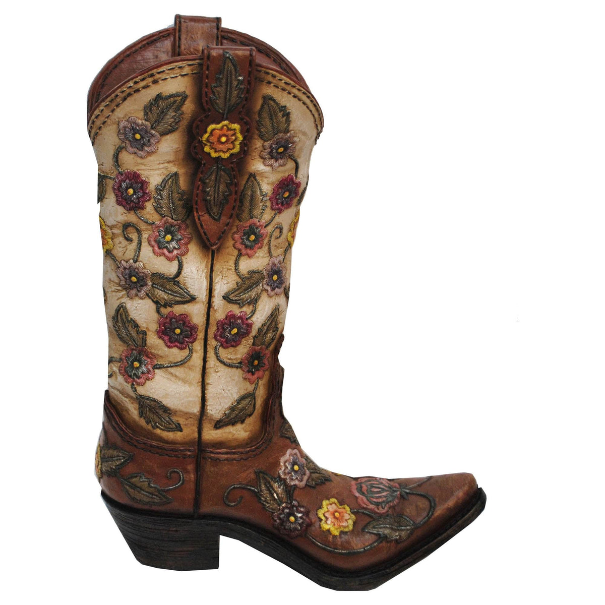 Flower Cowboy Boot Vase