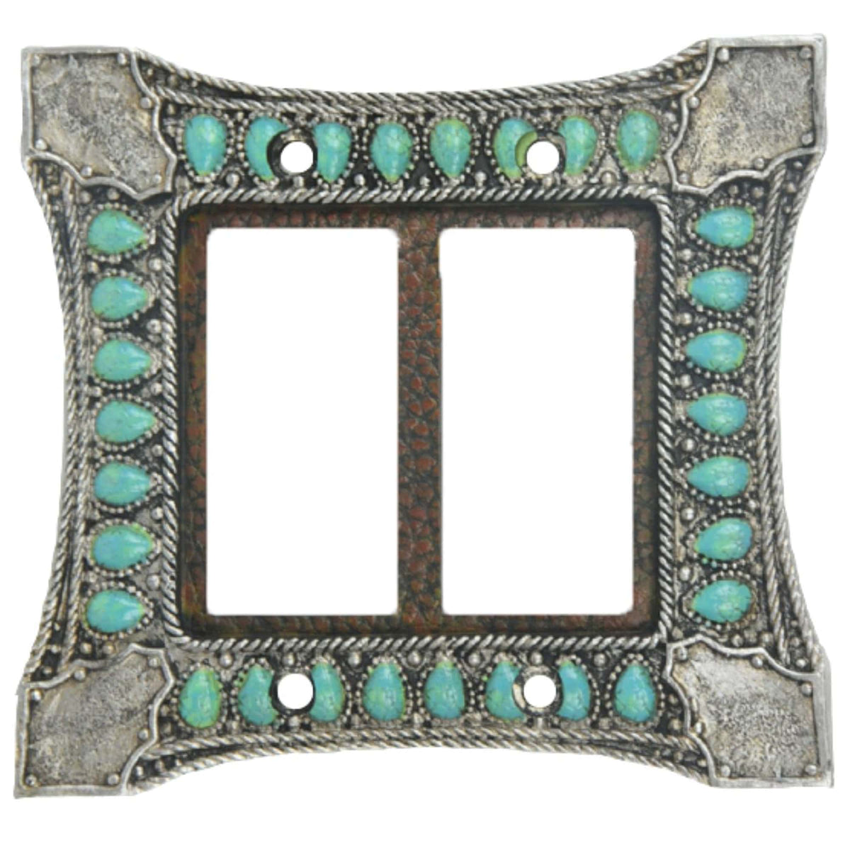 Turquoise Double Rocker Wall Switch Plate