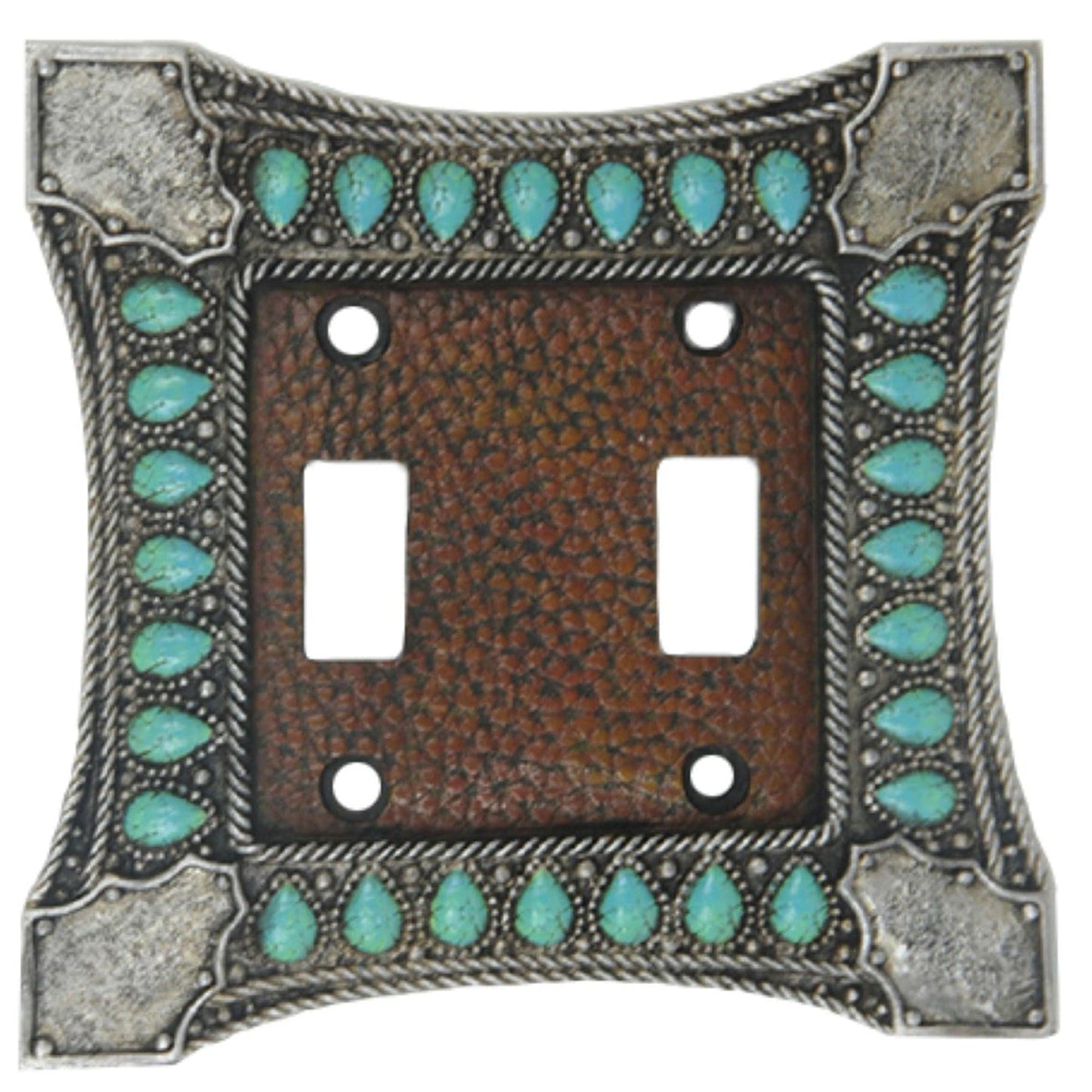 Turquoise Double Wall Switch Plate