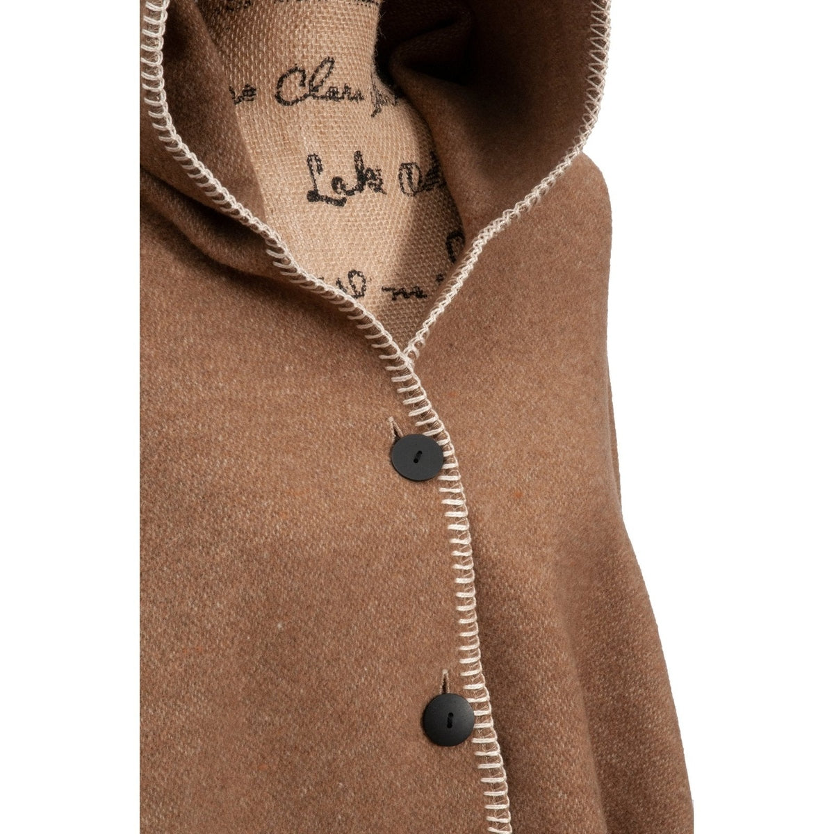 Solid Camel Hooded Throw