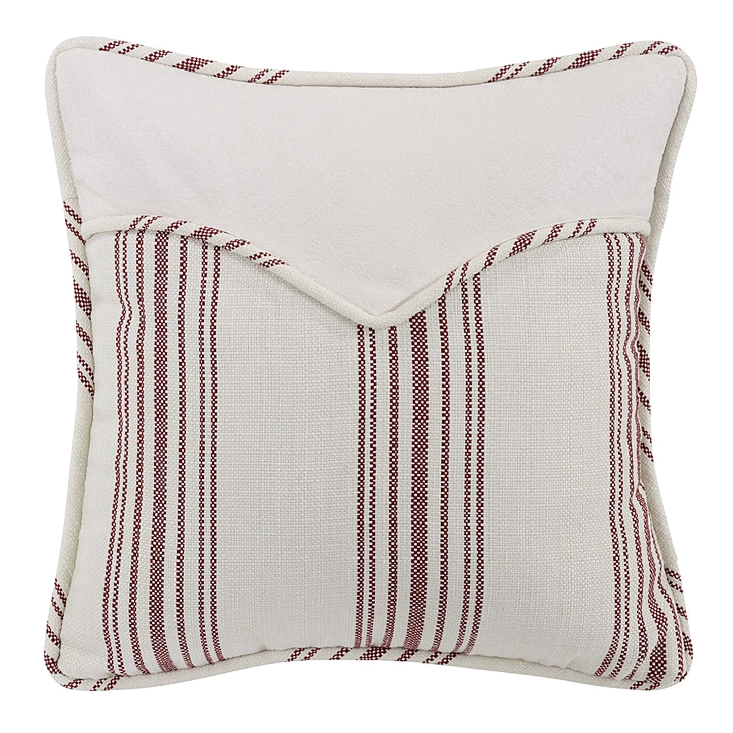 Prescott Red Stripe Envelope Throw Pillow