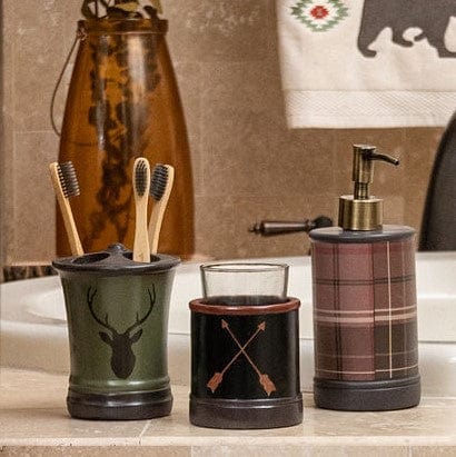 Aztec Bear Countertop Bathroom Set, 3 Pc