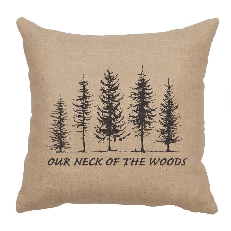 "Neck of Woods" Image Pillow - Linen Natural