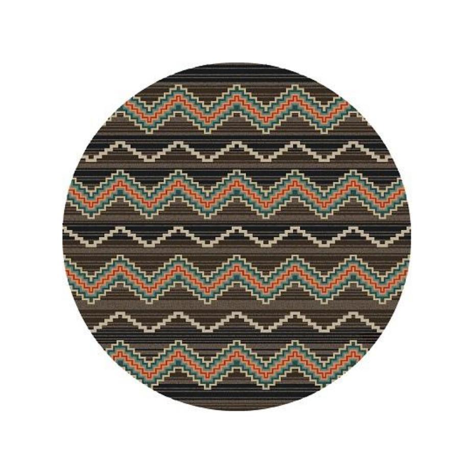 Aztec Trapper Rug – Brown – room setting