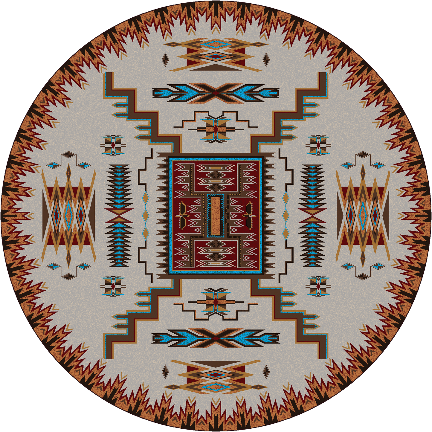 Chasing The Storm Rug – Rust – pattern detail