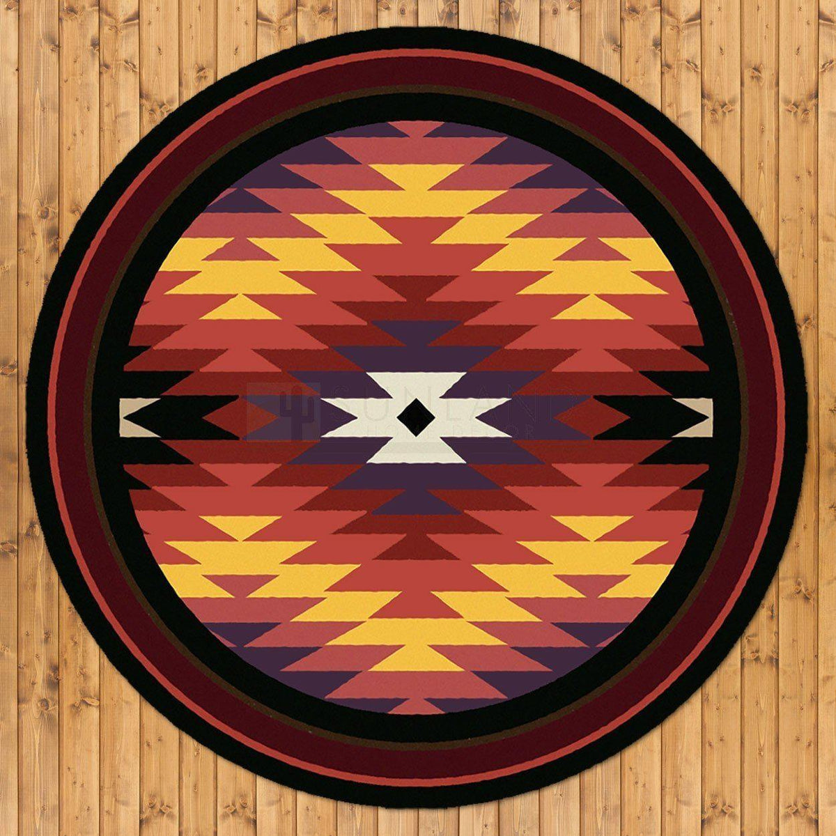 Cosmic Burst Rug – Bright – room setting