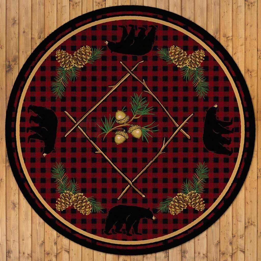 Forest Depth Rug – Red – pattern detail