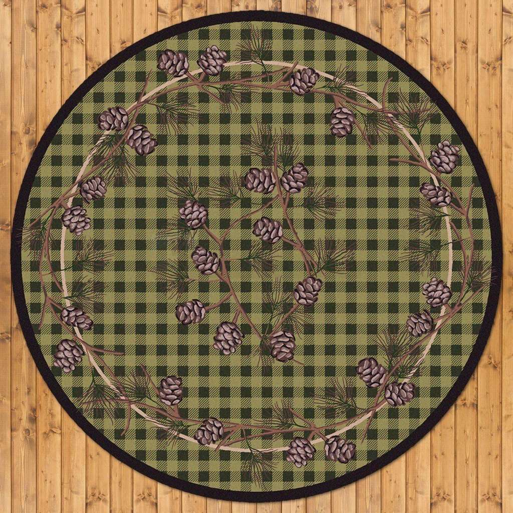 Forest Pines Rug – Green – pattern detail