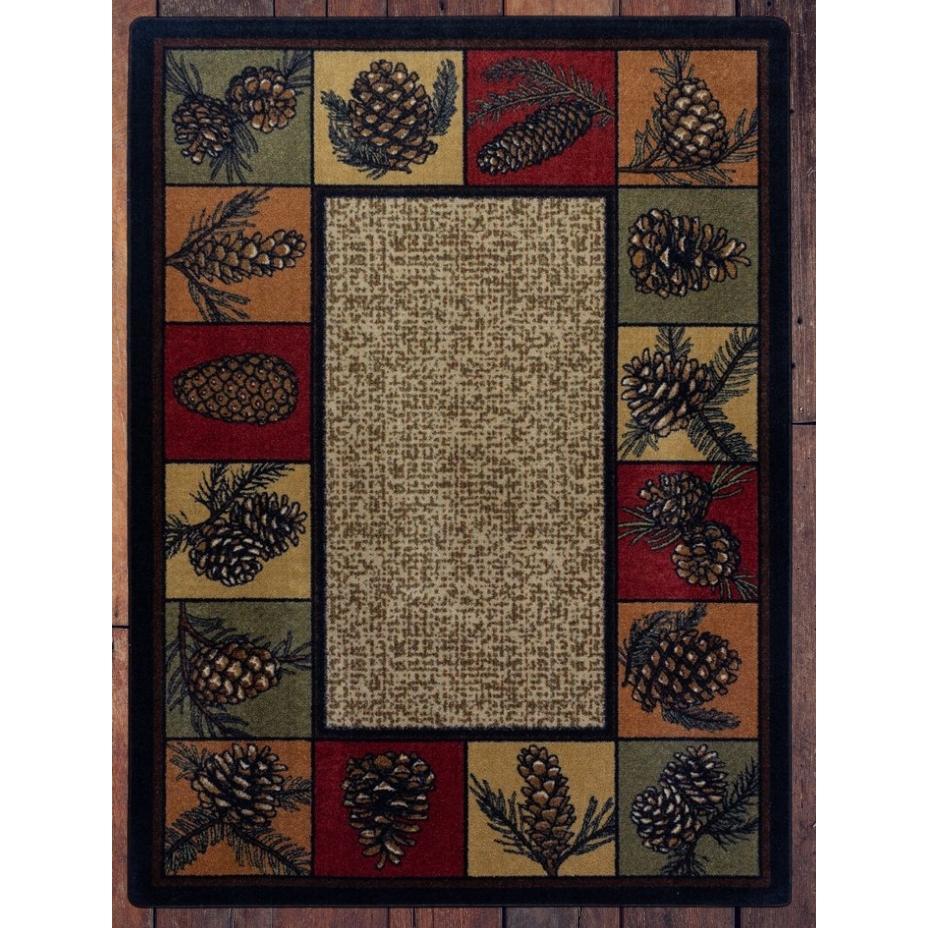 Kin Cones OKA Rug – Rustic – lifestyle