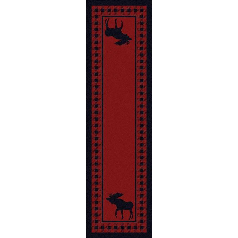 Moose Couple Refuge Rug – Red – lifestyle