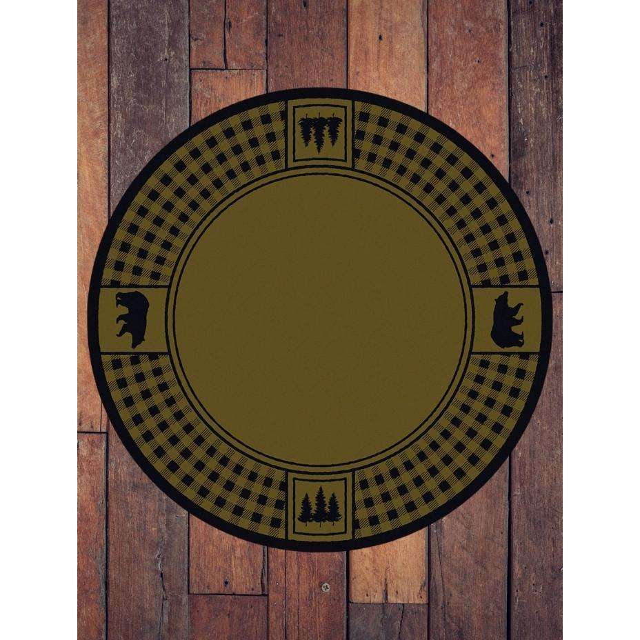 Mother Bear Refuge Rug – Green – pattern detail