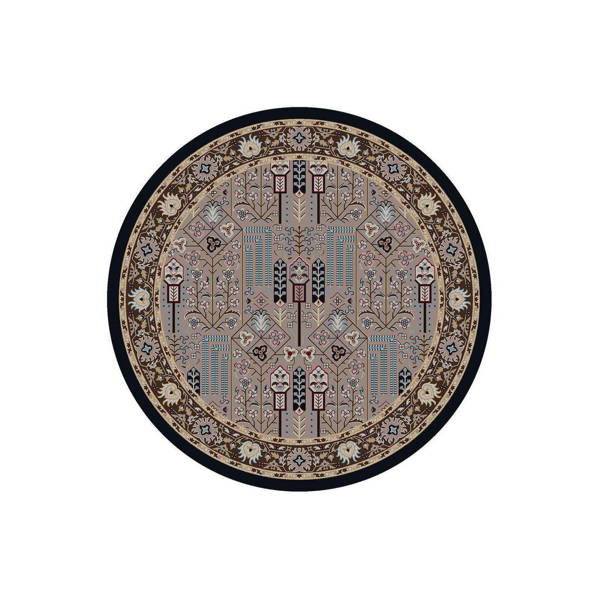 Persian Passage Rug – Turquoise – pattern detail