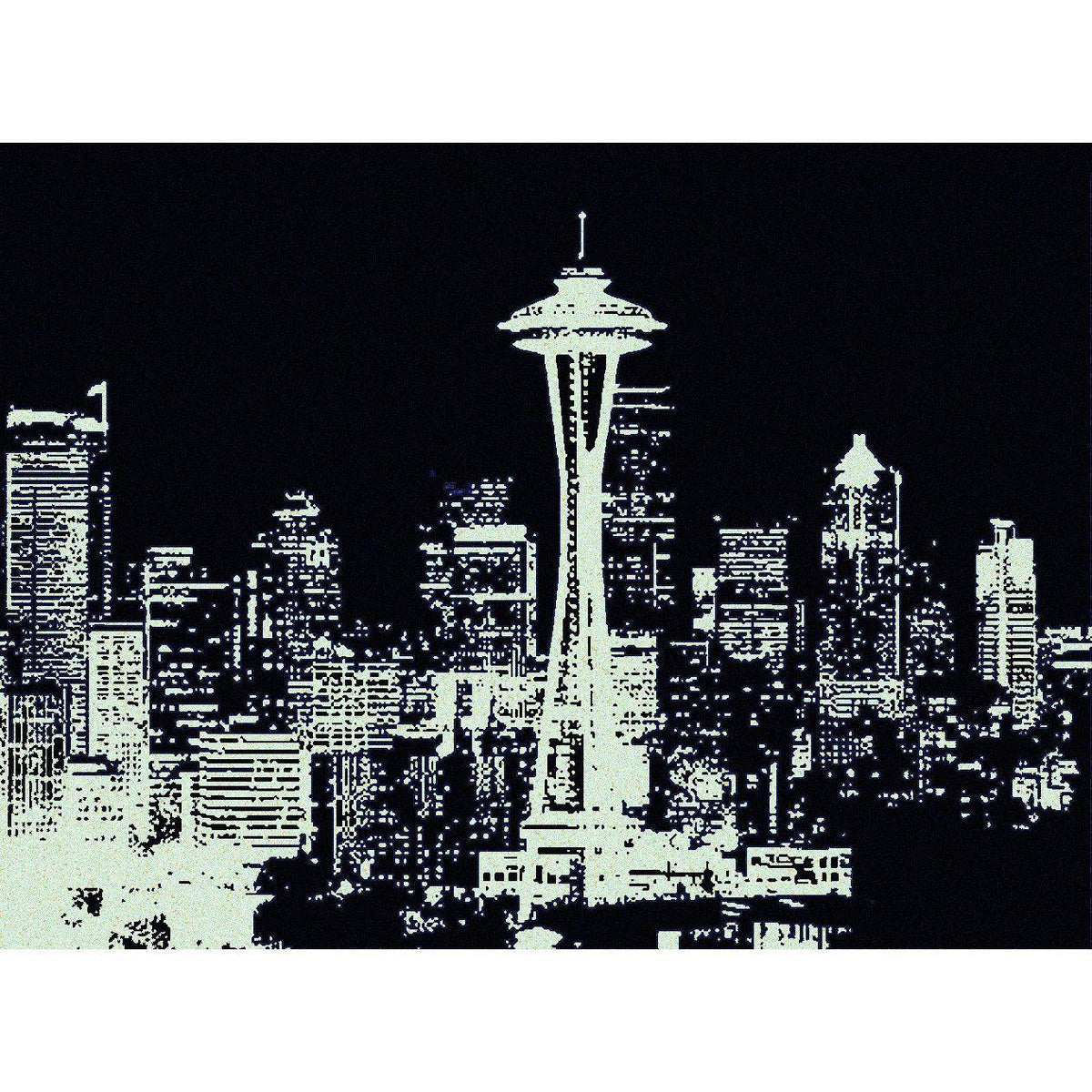 Seattle Memories Rug – Black – room setting