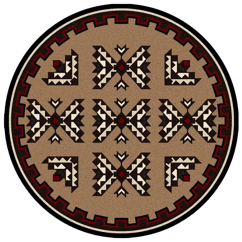 Trail Blanket Rug – Brown – pattern detail