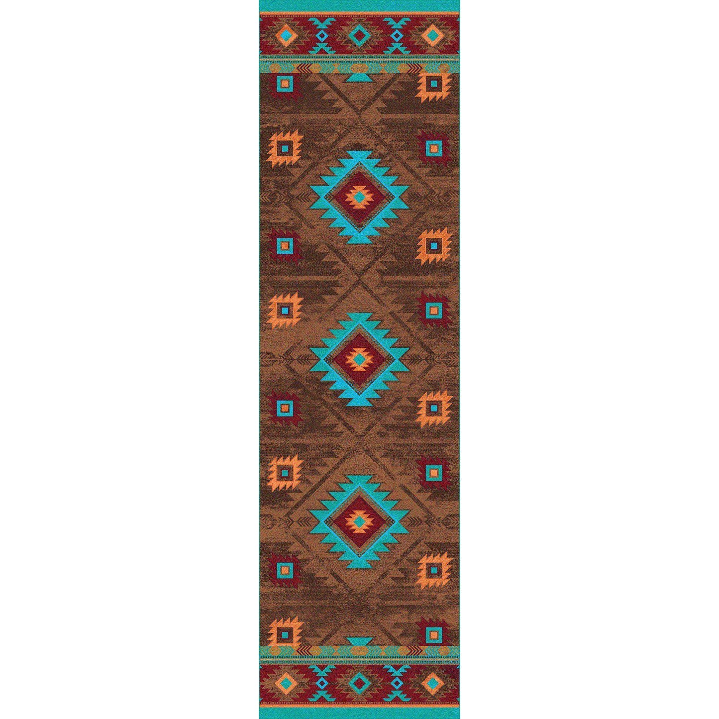 Whisky On The River Rug – Turquoise – pattern detail