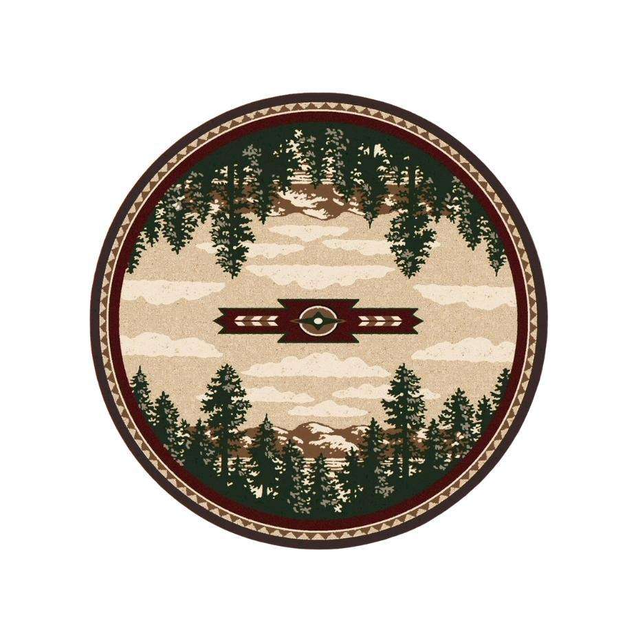 Wilderness Calls Rug – Wine – pattern detail