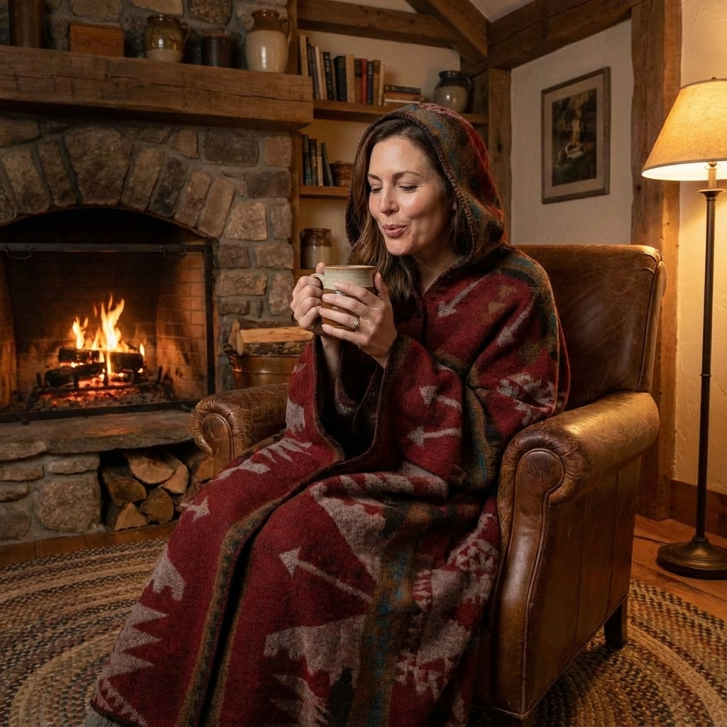Wooded River Hooded Throws | Cozy Cabin Wraps for Fireside Nights ...