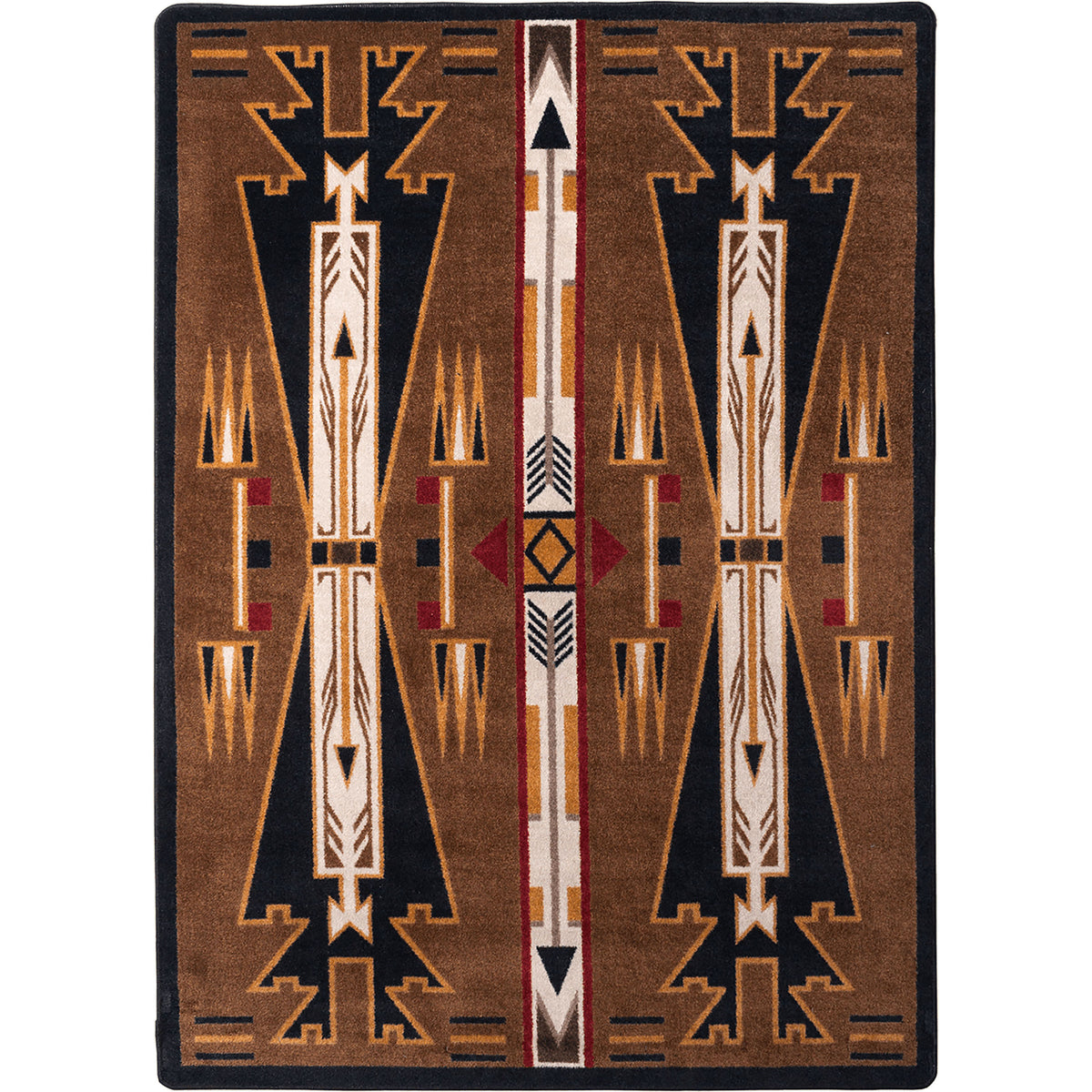 Horse Thieves Rug – Brown – cabin lodge area rug