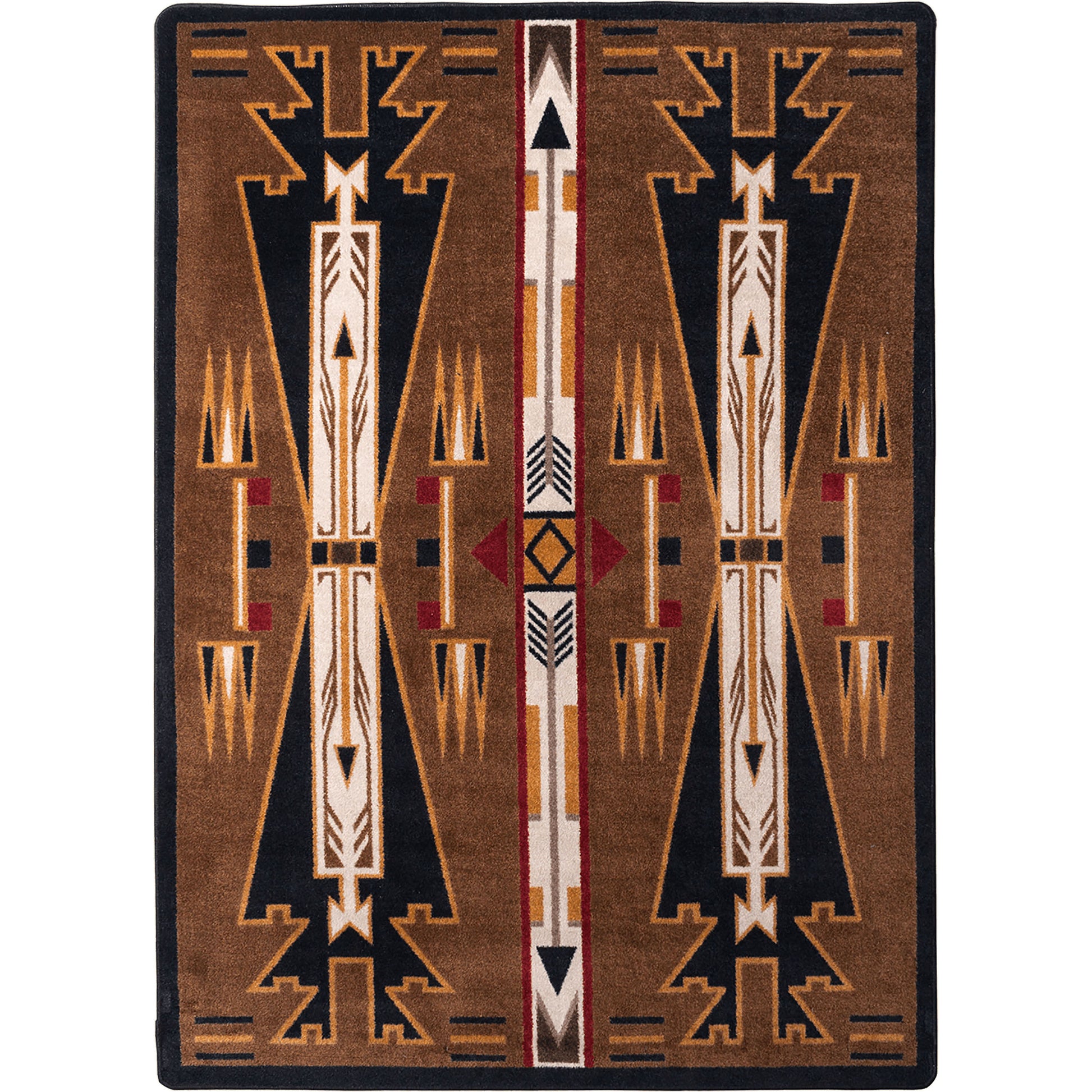 Horse Thieves Rug – Brown – cabin lodge area rug