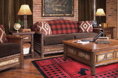Moose Refuge Rug – Red – detail view
