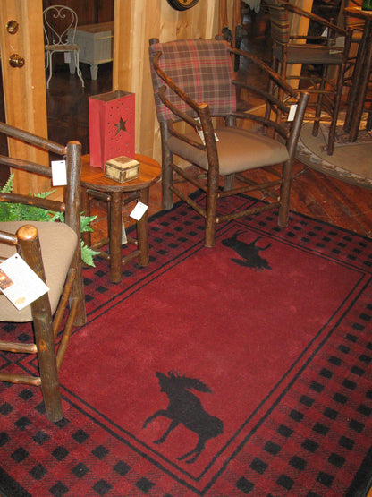 Moose Refuge Rug – Red – room setting